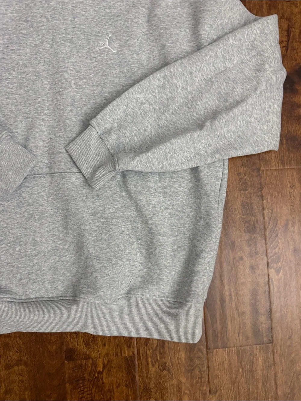 Jordan Gray Pullover Hoodie with Subtle Jumpman